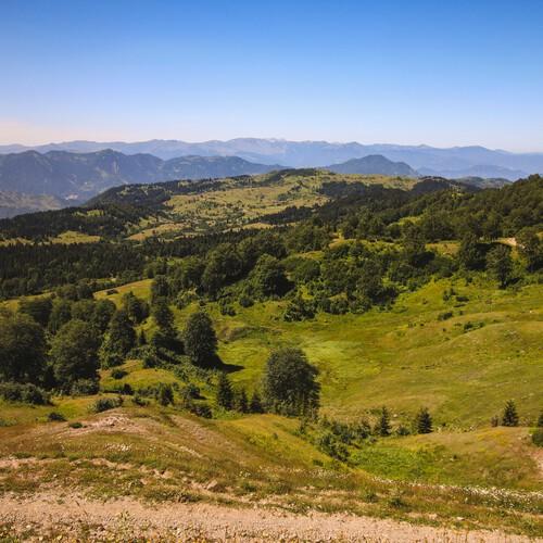 Landschap tijdens de rit over de Goderdzi-pas