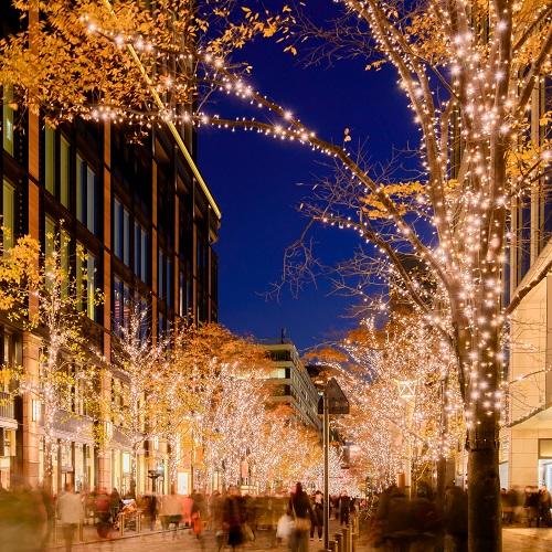Tokyo met winterverlichting 