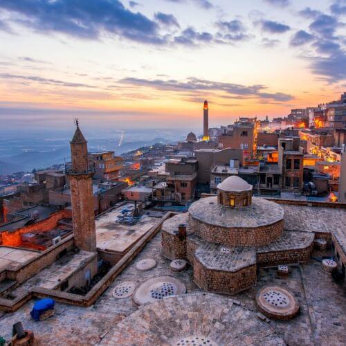 Mardin, zonsondergang