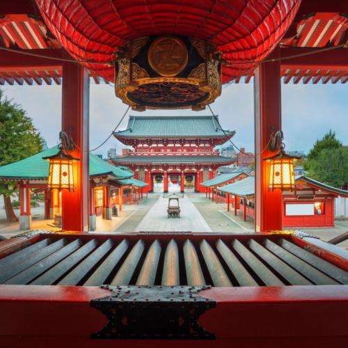 Sensoji tempel gelegen in de wijk Asakusa