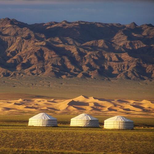 Traditionele ger in Mongolië