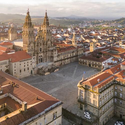 Santiago de Compostela, plein met kathedraal