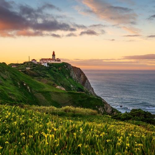 Uitzicht op vuurtoren Cabo da Roca
