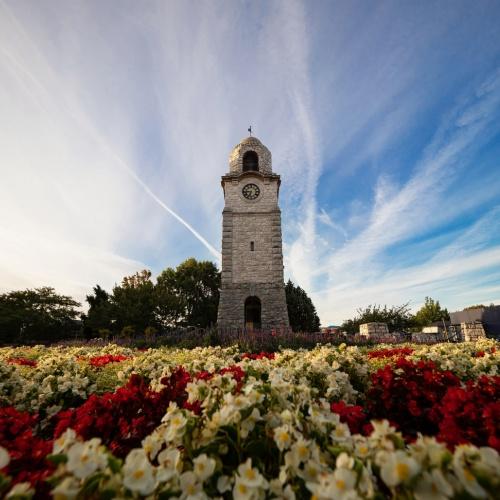 Historische klokkentoren in Seymour Square