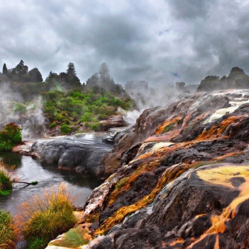 Geysers bij Rotorua