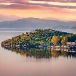 Zonsopkomst bij het Meer van Ohrid