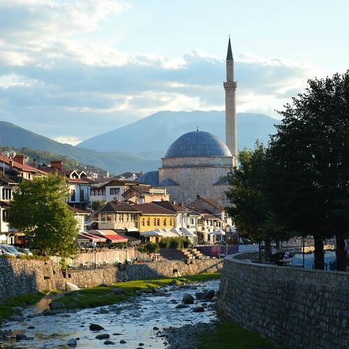 Stadsbeeld van Prizren, Kosovo