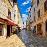 Poreč, winkelstraten 