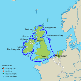 Cruise Britse Eilanden naar Belfast en Galway