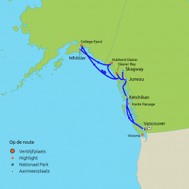 Rondreis & Cruise Alaska vanuit Vancouver