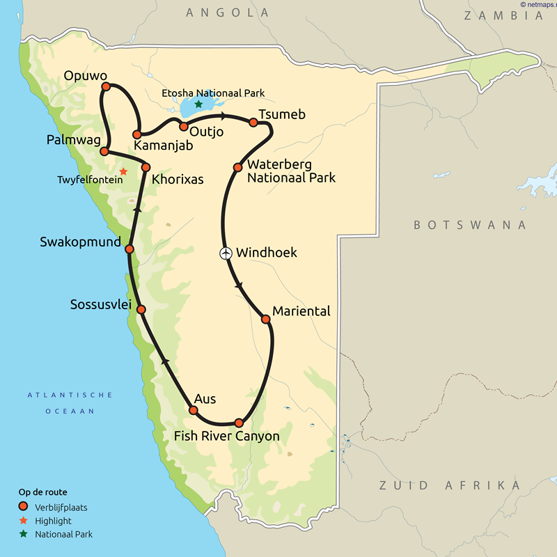 Hoogtepunten van Namibië