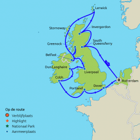 Cruise Engeland, Ierland en Schotland