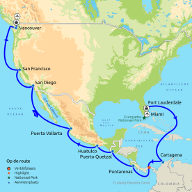 Rondreis & Cruise Miami naar Vancouver door het Panamakanaal