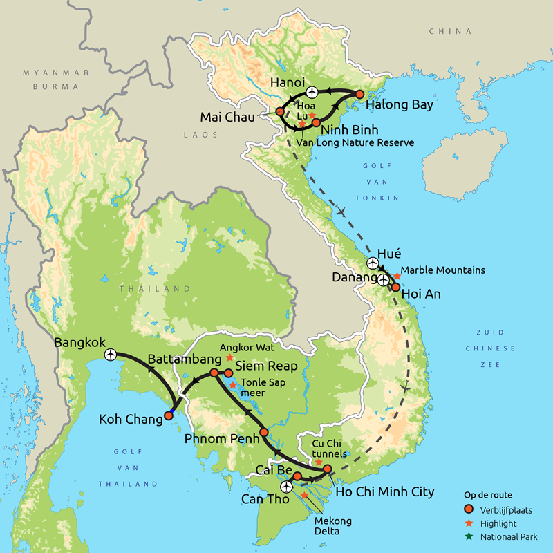 Groepsreis Vietnam, Cambodja & Thailand