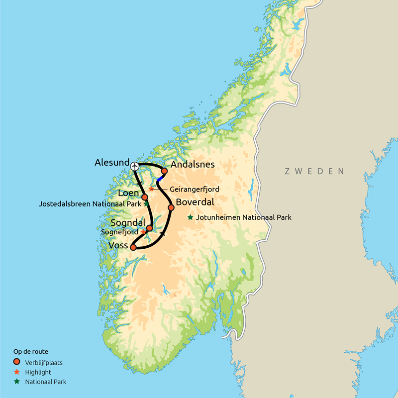 Hoogtepunten van de Noorse fjorden