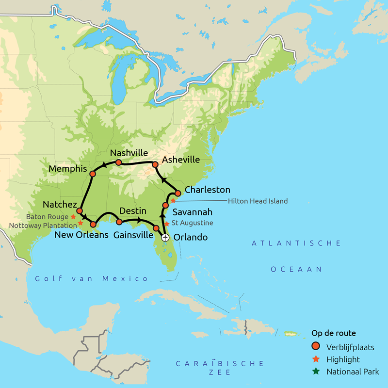 Deep South van Amerika